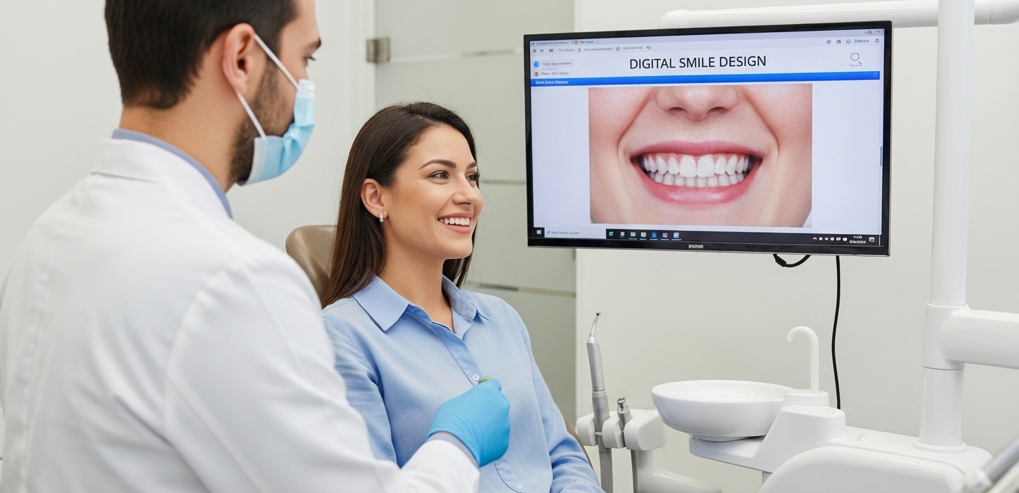 Cliniques Dentaires en Turquie utilisant la technologie Digital Smile Design pour planifier le sourire parfait.