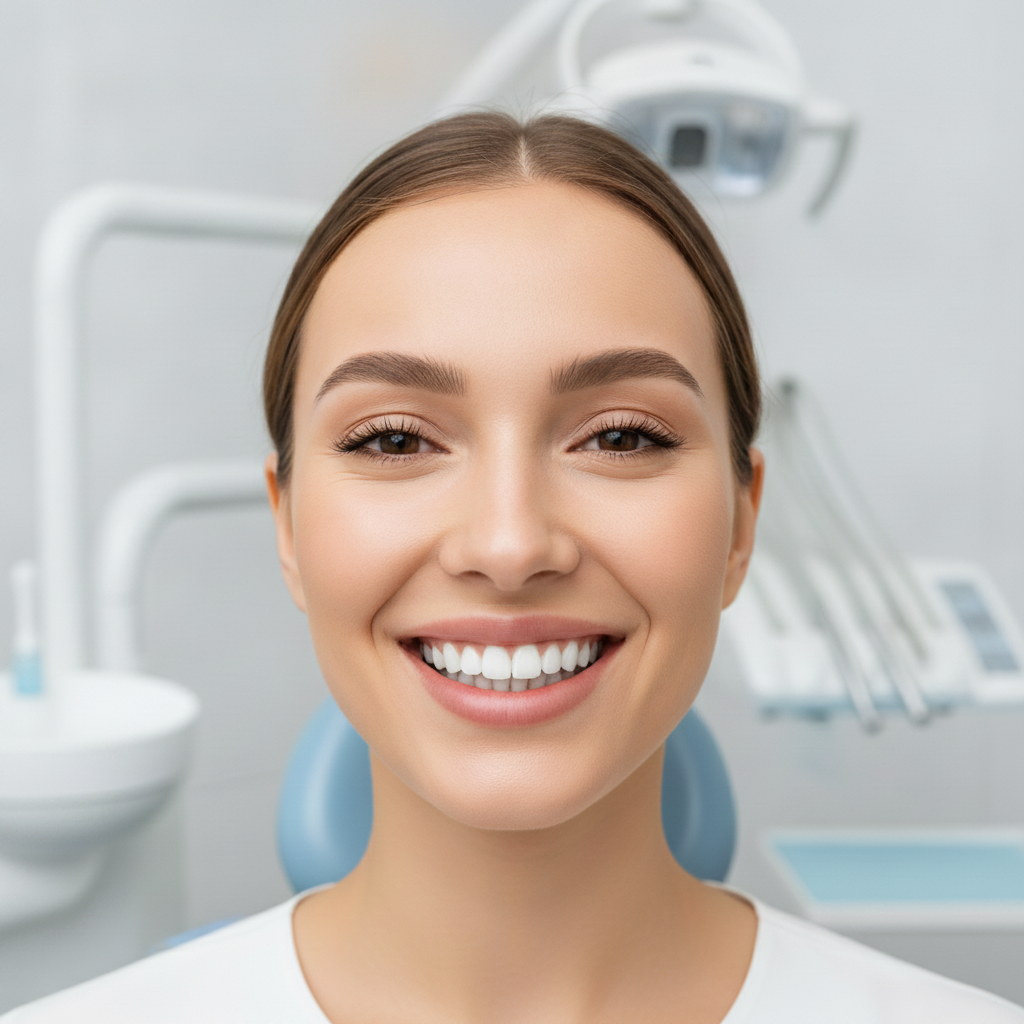 Sourire parfait après soins dentaires esthétiques Traitement Dentaire en Turquie offre des résultats esthétiques remarquables, permettant un sourire éclatant et parfaitement aligné.