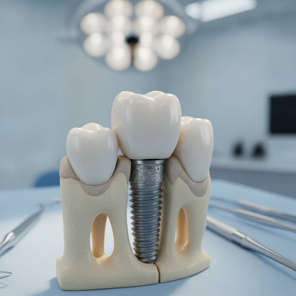 Devis Gratuit pour Implants Dentaires en Turquie: un implant dentaire avec sa couronne