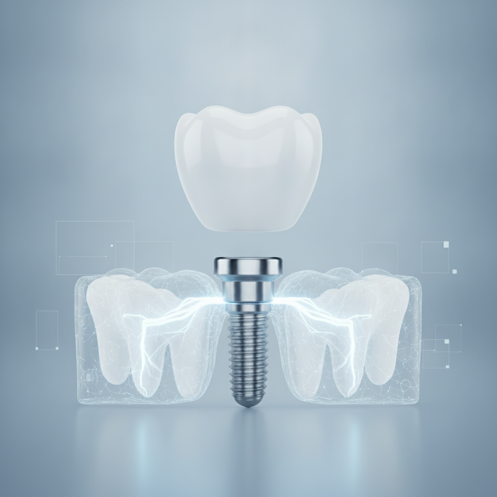 Implant dentaire et ostéointégration réussie de la mâchoire Se Faire Poser des Implants Dentaires en Turquie implique une phase essentielle d'ostéointégration suivie de la prothèse.
